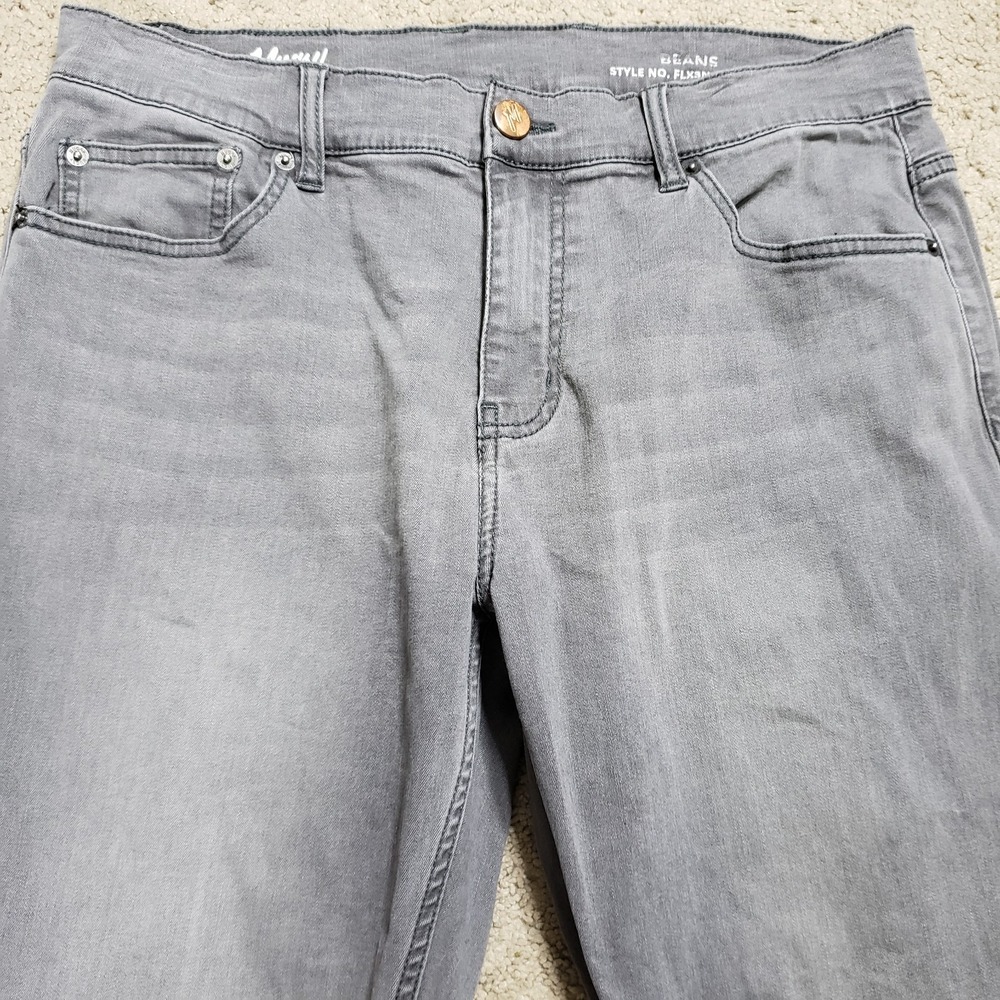 Mugsy Jeans Mens 34x32 (FITS 33x31) Gray Denim Beans Casual Straight Stretch - Picture 3 of 10